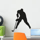 Hockey Player Vector Silhouette Wall Decal
