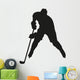 Hockey Player Vector Silhouette Wall Decal