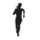 Silhouette of a woman running long distance Wall Decal