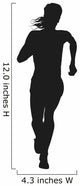 Silhouette of a woman running long distance Wall Decal