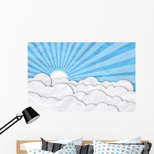 Paper Sky with clouds Wall Decal