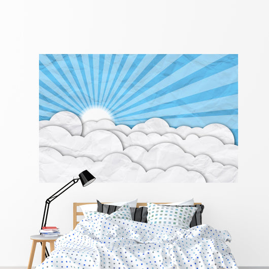 Paper Sky with clouds Wall Decal