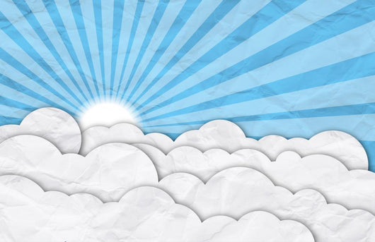 Paper Sky with clouds Wall Decal