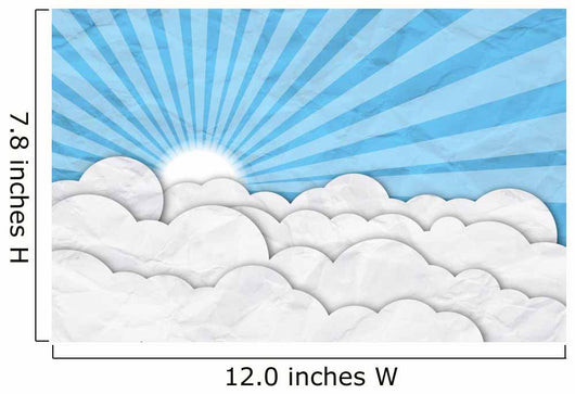 Paper Sky with clouds Wall Decal