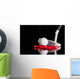 Golf putter and gold equipments on the black glass desk Wall Decal