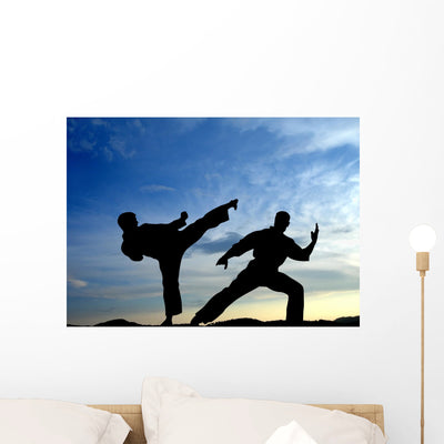 Karate Wall Decal shown on a wall