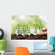 Person Planting Money Plants Wall Decal