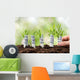 Person Planting Money Plants Wall Decal