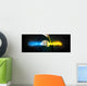 Man holding colorful glowing data in his hands Wall Decal
