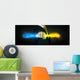 Man holding colorful glowing data in his hands Wall Decal