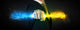 Man holding colorful glowing data in his hands Wall Decal