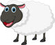 Happy sheep cartoon Wall Decal