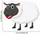 Happy sheep cartoon Wall Decal