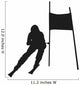 Vector silhouette of the skier passing gate Wall Decal