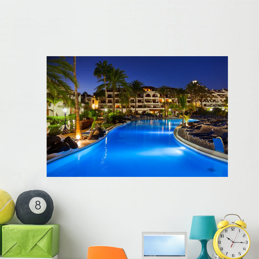 Swimming pool at night Wall Decal