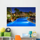 Swimming pool at night Wall Decal