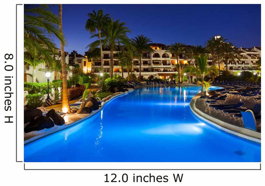 Swimming pool at night Wall Decal