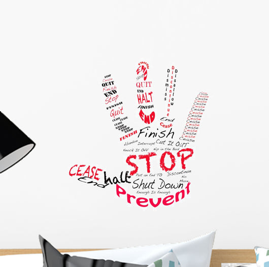 Stop Right Hand Wall Decal