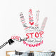 Stop Right Hand Wall Decal