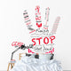 Stop Right Hand Wall Decal