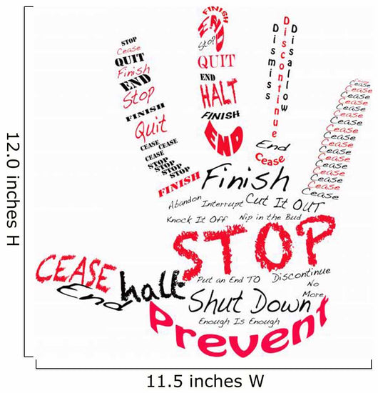 Stop Right Hand Wall Decal