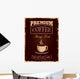 Vintage Coffee Poster Wall Decal