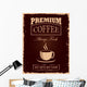 Vintage Coffee Poster Wall Decal