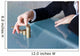 Businesswoman building growing euro columns Wall Decal