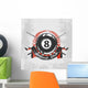 Grunge billiard background Wall Decal