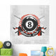 Grunge billiard background Wall Decal