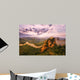 skyline and great wall during sunrise  Wall Decal