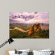 skyline and great wall during sunrise  Wall Decal