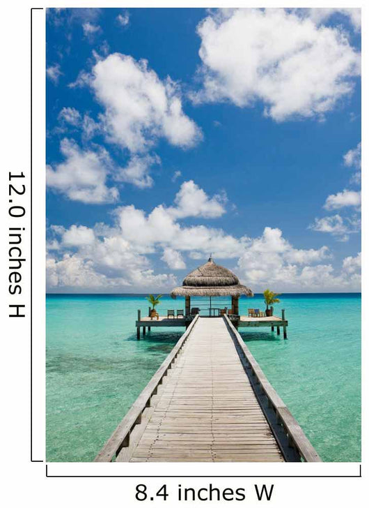 Road to the spa room on the pier. Concept of bodycare Wall Decal