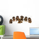 Seven wirehaired dachshund dogs Wall Decal
