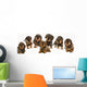 Seven wirehaired dachshund dogs Wall Decal