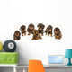 Seven wirehaired dachshund dogs Wall Decal