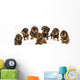 Seven wirehaired dachshund dogs Wall Decal