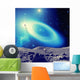 Astronaut walking on a outer-space planet. Wall Decal