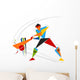 Cricket Batsman Wall Decal