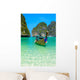 Long-tail boats in Maya Bay, Thailand Wall Decal