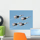 Flight of 4 USAF Thunderbirds Wall Decal