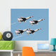 Flight of 4 USAF Thunderbirds Wall Decal
