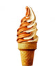 Mixed flavor ice cream cone 2 Wall Decal