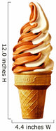 Mixed flavor ice cream cone 2 Wall Decal