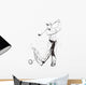 Golf Player - An hand drawn and painted illustration Wall Decal