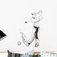 Golf Player - An hand drawn and painted illustration Wall Decal