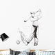 Golf Player - An hand drawn and painted illustration Wall Decal