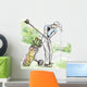 Golf Player - An hand drawn and painted illustration Wall Decal