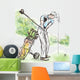 Golf Player - An hand drawn and painted illustration Wall Decal