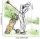Golf Player - An hand drawn and painted illustration Wall Decal